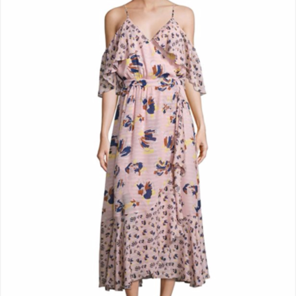 Tanya Taylor Amylia Textured Silk Abstract Floral